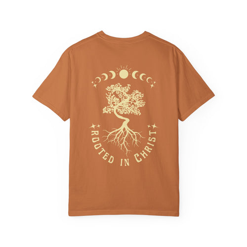 Rooted in Christ Unisex Garment-Dyed T-shirt | Spiritual Apparel, Faith-Based Gift, Casual Wear, Positive Vibes, Summer Style