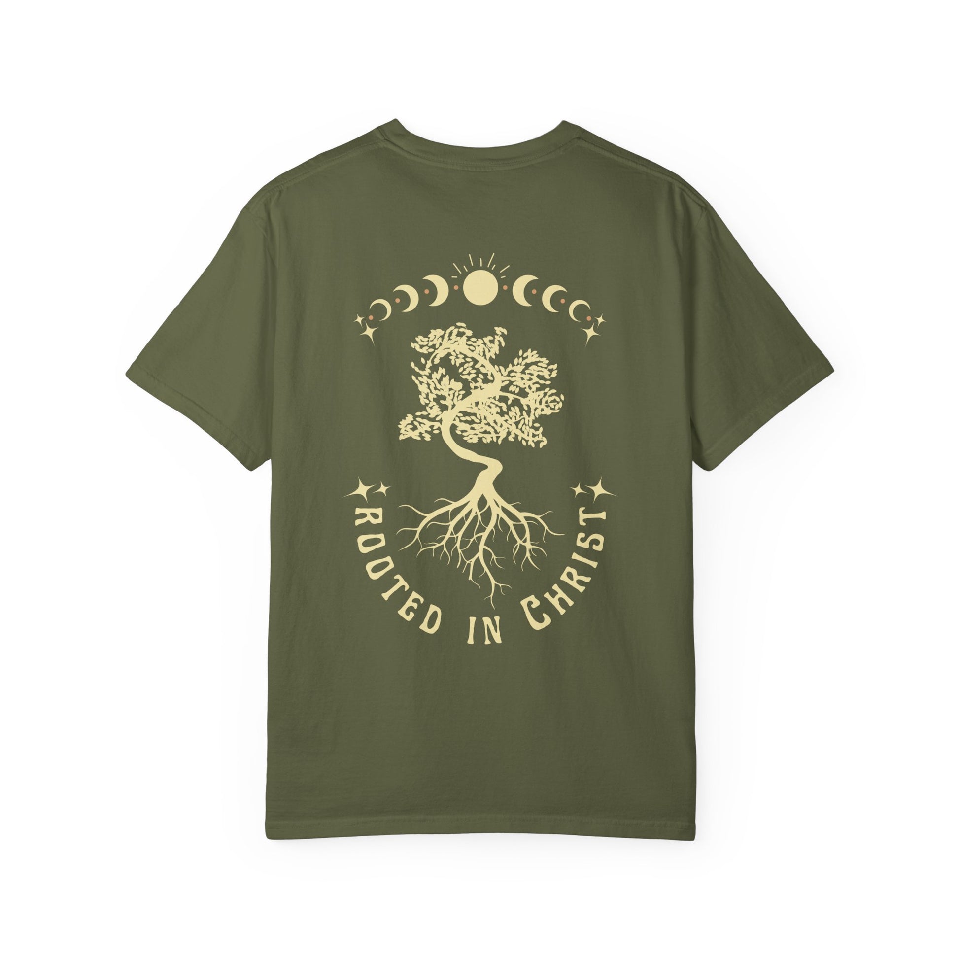 Rooted in Christ Unisex Garment-Dyed T-shirt | Spiritual Apparel, Faith-Based Gift, Casual Wear, Positive Vibes, Summer Style